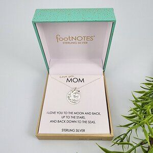 FootNotes Mother Sterling Silver Pendant Necklace